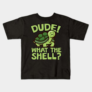 Dude! What the shell? Introvert Tortoise Kids T-Shirt